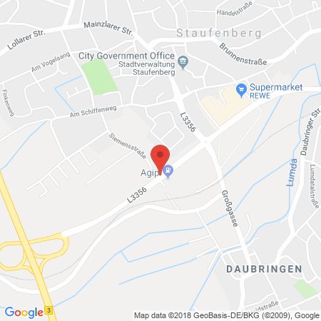 Standort der Tankstelle: Agip Tankstelle in 35460, Staufenberg