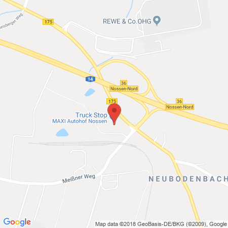 Position der Autogas-Tankstelle: Esso Tankstelle in 01683, Bodenbach