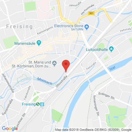 Position der Autogas-Tankstelle: Esso Tankstelle in 85354, Freising