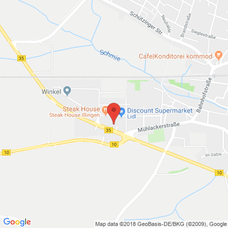 Position der Autogas-Tankstelle: JET Tankstelle in 75428, Illingen