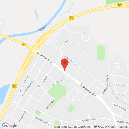 Position der Autogas-Tankstelle: Siegburg in 53721, Siegburg