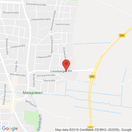 Position der Autogas-Tankstelle: Aral Tankstelle in 71272, Renningen