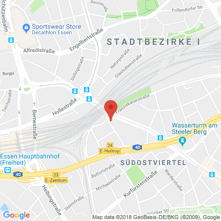 Position der Autogas-Tankstelle: Essen, Steeler Str. 110 in 45139, Essen