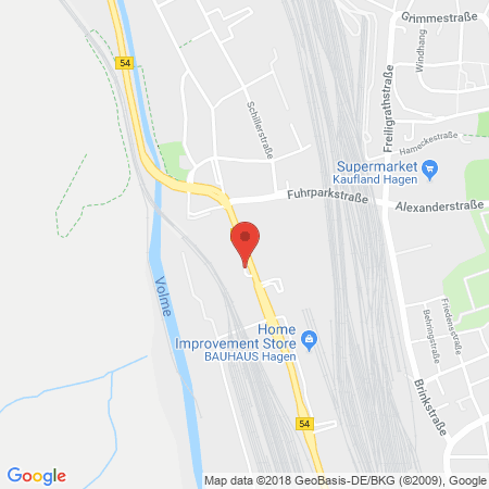 Position der Autogas-Tankstelle: JET Tankstelle in 58089, Hagen