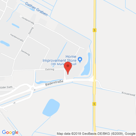 Position der Autogas-Tankstelle: Tankstelle in 25899, Niebüll