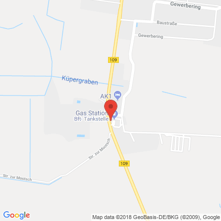 Position der Autogas-Tankstelle: Bft Ducherow in 17398, Ducherow