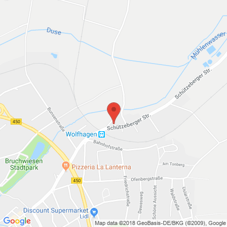 Position der Autogas-Tankstelle: Esso Tankstelle in 34466, Wolfhagen