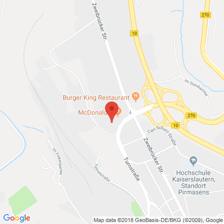 Position der Autogas-Tankstelle: JET Tankstelle in 66953, Pirmasens