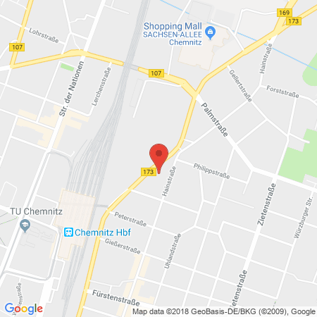 Standort der Tankstelle: Agip Tankstelle in 09130, Chemnitz
