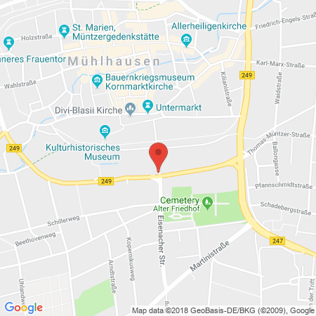 Position der Autogas-Tankstelle: KP Petrol GmbH (TSK-Tankstelle) in 99974, Mühlhausen
