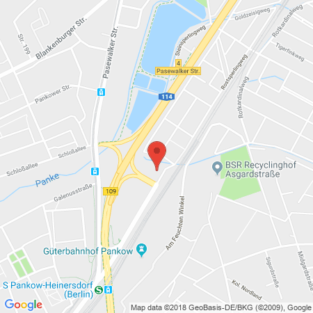 Position der Autogas-Tankstelle: Total Berlin in 13127, Berlin