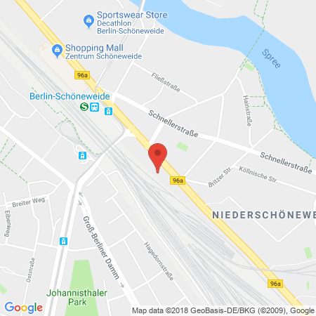 Position der Autogas-Tankstelle: JET Tankstelle in 12439, Berlin