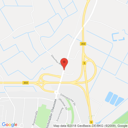 Standort der Autogas Tankstelle: Tank- und Autohof Tönning in 25832, Tönning