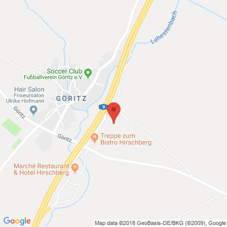 Position der Autogas-Tankstelle: Agip Tankstelle in 07927, Hirschberg