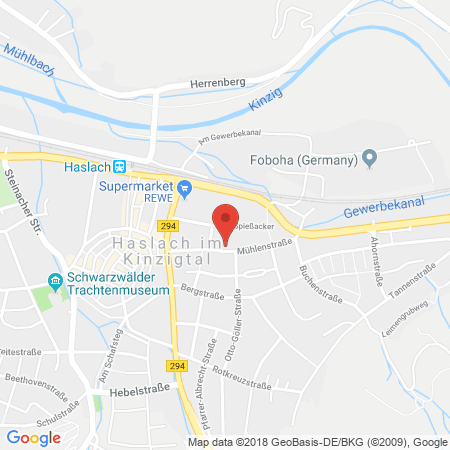 Position der Autogas-Tankstelle: Shell Tankstelle in 77716, Haslach