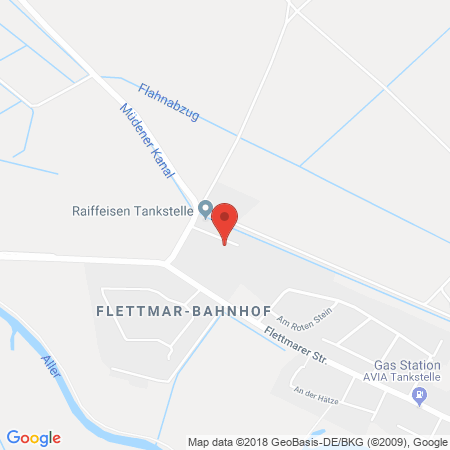 Standort der Tankstelle: Raiffeisen Tankstelle in 38539, Müden/Aller