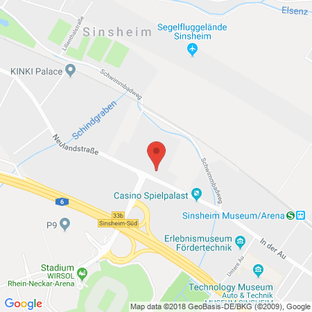 Position der Autogas-Tankstelle: JET Tankstelle in 74889, Sinsheim