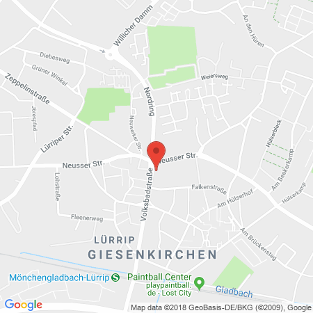 Position der Autogas-Tankstelle: Aral Tankstelle in 41065, Mönchengladbach