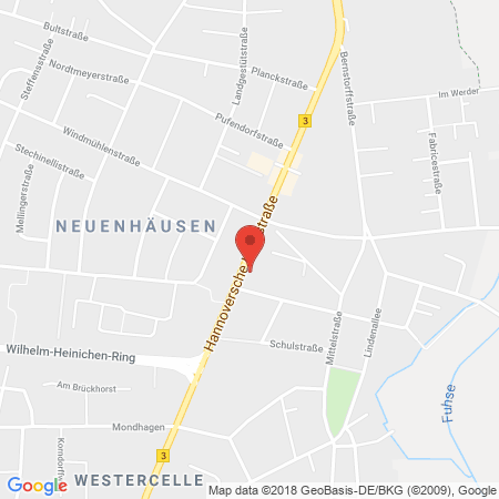 Position der Autogas-Tankstelle: JET Tankstelle in 29221, Celle
