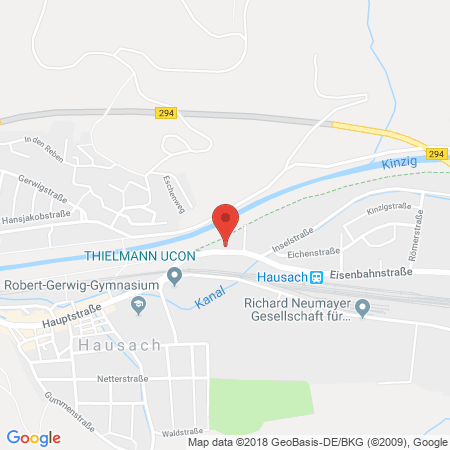 Position der Autogas-Tankstelle: Bft- Tankstelle Autohaus Bach in 77756, Hausach