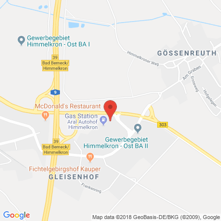 Position der Autogas-Tankstelle: Aral Tankstelle in 95502, Himmelkron