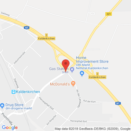 Position der Autogas-Tankstelle: Shell Tankstelle in 41334, Nettetal