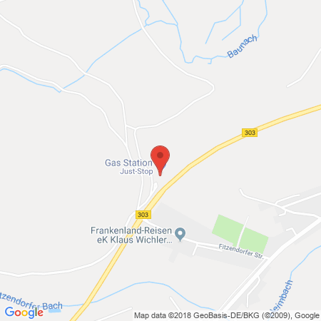 Position der Autogas-Tankstelle: Just-stop in 97496, Burgpreppach