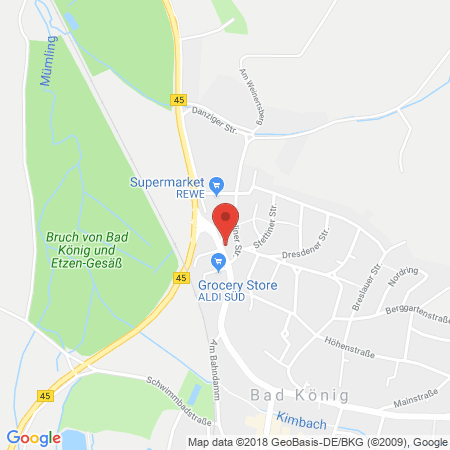 Position der Autogas-Tankstelle: Esso Tankstelle in 64732, Bad Koenig