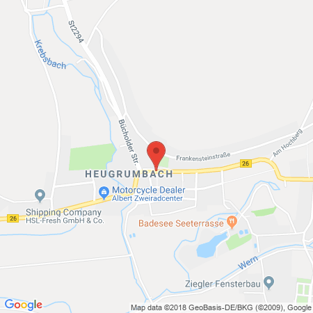 Position der Autogas-Tankstelle: Agip Tankstelle in 97450, Arnstein-heugrumbach