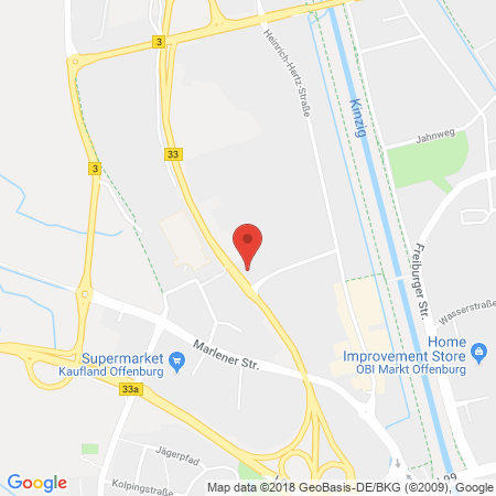 Position der Autogas-Tankstelle: Total Offenburg in 77656, Offenburg