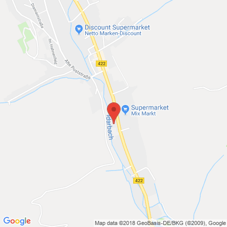 Position der Autogas-Tankstelle: Ts Tiefenstein in 55743, Idar-oberstein