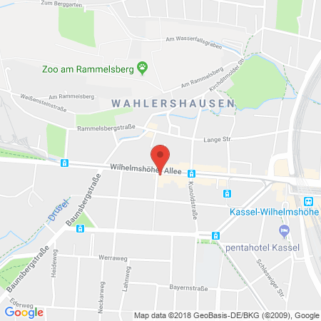 Position der Autogas-Tankstelle: Shell Tankstelle in 34131, Kassel