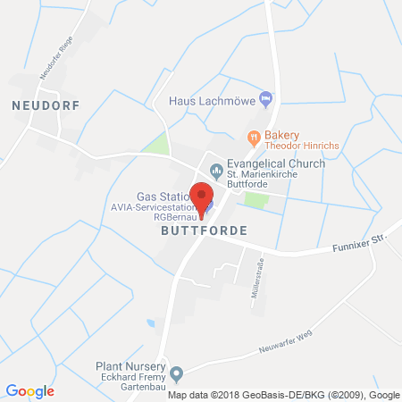 Position der Autogas-Tankstelle: AVIA Tankstelle in 26409, Wittmund-buttforde