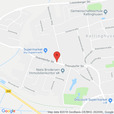 Position der Autogas-Tankstelle: Kai-Thmas Lalla Kfz-Meisterbetrieb/ARAL Tankstelle in 25548, Kellinghusen