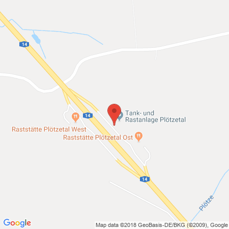 Position der Autogas-Tankstelle: BAB-Tankstelle Plötzetal Ost (Esso) in 06420, Könnern