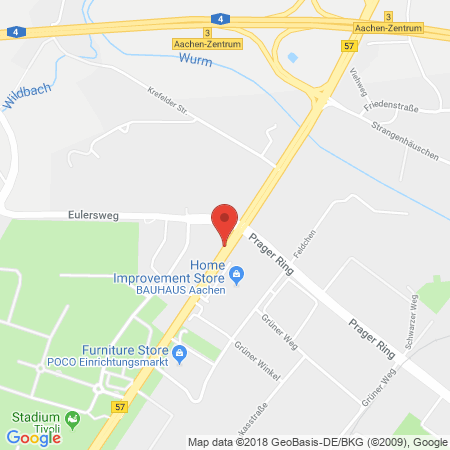 Position der Autogas-Tankstelle: Gas & More Aachen (Linde) in 52070, Aachen