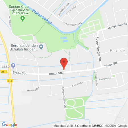 Position der Autogas-Tankstelle: Bft Brake Beite Str. in 26919, Brake