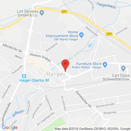 Position der Autogas-Tankstelle: Aral Tankstelle in 35708, Haiger