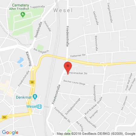 Position der Autogas-Tankstelle: Servicecenter Gühnemann Gmbh in 46485, Wesel