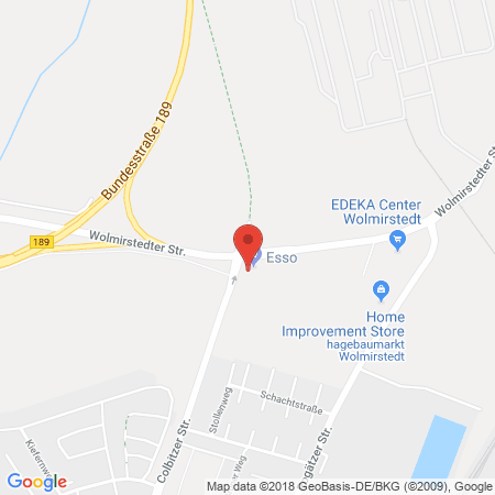 Position der Autogas-Tankstelle: Esso Tankstelle in 39326, Wolmirstedt