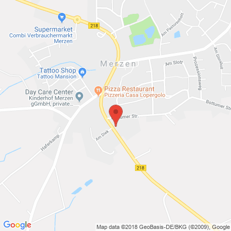 Position der Autogas-Tankstelle: Freie Tankstelle in 49586, Merzen