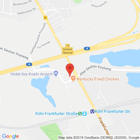 Position der Autogas-Tankstelle: Aral Tankstelle in 51149, Köln