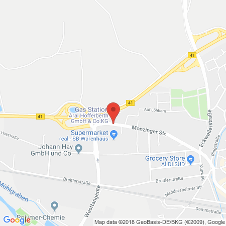 Position der Autogas-Tankstelle: Aral Tankstelle in 55566, Bad Sobernheim