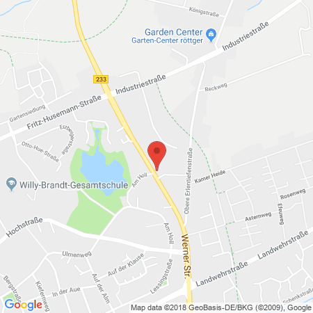 Position der Autogas-Tankstelle: AVIA Tankstelle in 59192, Bergkamen