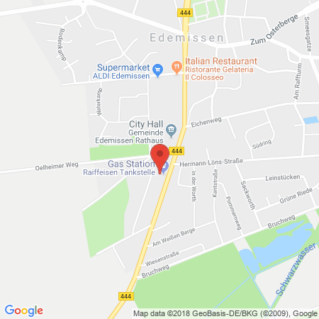 Position der Autogas-Tankstelle: Raiffeisen-warengenossenschaft Osthannover Eg in 31234, Edemissen