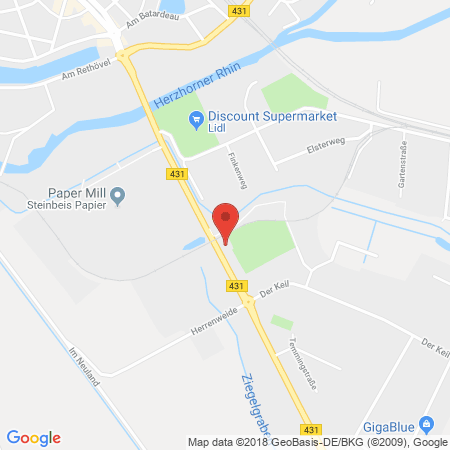 Position der Autogas-Tankstelle: Aral Tankstelle in 25348, Glückstadt