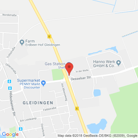 Standort der Tankstelle: Shell Tankstelle in 30880, Laatzen / Gleidingen