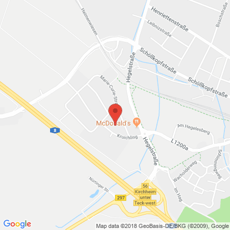 Position der Autogas-Tankstelle: Shell Tankstelle in 73230, Kirchheim / Teck