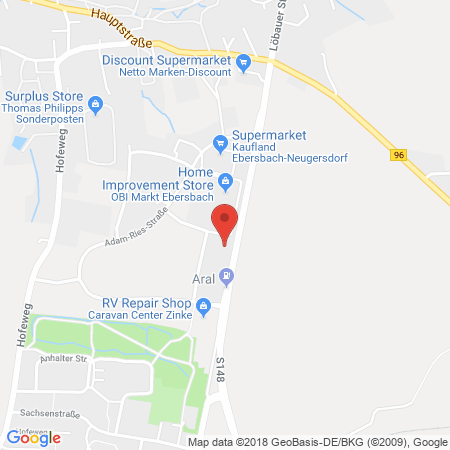 Position der Autogas-Tankstelle: Aral Tankstelle in 02730, Ebersbach
