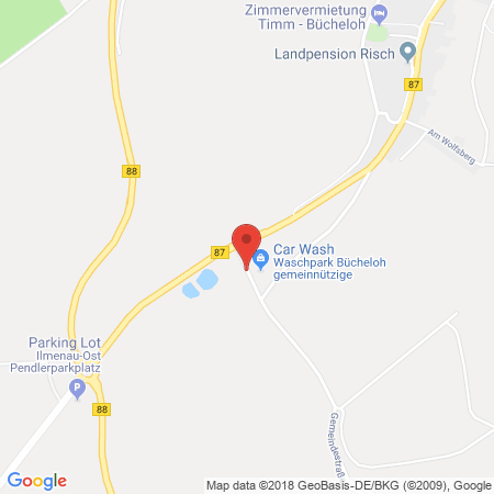 Position der Autogas-Tankstelle: Autopark Wöhner in 98693, Bücheloh / Ilmenau